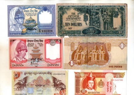 Набір банкнот країн Світу - 6 шт. №026. . фото 2