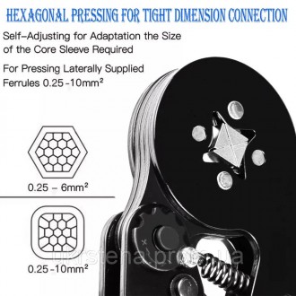 Кліщі для обтискання втулкових наконечників HSC8 — 6 — 4 використовують для опре. . фото 3