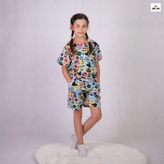 Пижама детская шорты футболка летняя для девочки 36-42 р.
Пижама на девочку футб. . фото 2