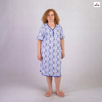 Женская ночная рубашка хлопковая батальная голубой р.52-66
Очень нежная ткань. Н. . фото 3