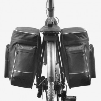 
 
 Двостороння сумка на багажник розроблена в ретро дизайні для повсякденного в. . фото 3