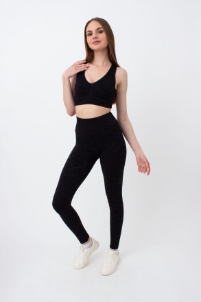 Леггинсы спортивные в рубчик Leggings rib wellness Giulia. . фото 2