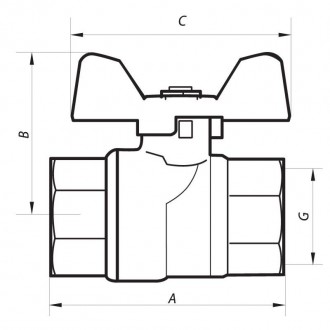 
Кран шаровый 1" ГГБ ГАЗ (NF.712) NOLF (NF2947). . фото 3