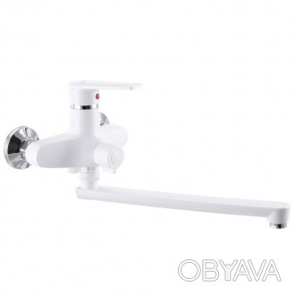 
Смеситель для ванны PLAMIX Oscar-006 EURO Белый (без шланга и лейки) (PM0599). . фото 1