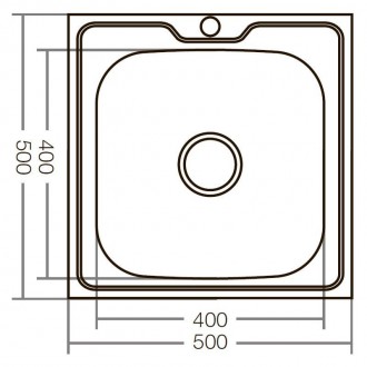 
Кухонная мойка накладная ZERIX Z5050-06-160E (satin) (ZX1609). . фото 3