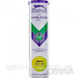 Набір тенісних м'ячів Slazenger Wimbledon Ultra-Vis містить технологію HYDROGUAR. . фото 1