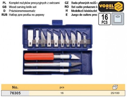 Набір скальпельних прецизійних ножів VOREL-76305 для використання в електроніці,. . фото 4