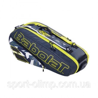 Чехол Babolat RH X 6 Pure Aero GREY/YELLOW/WHITE 751222/370
Чехол для теннисных . . фото 3