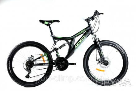 Гірський велосипед Azimut Blackmount 26 GD чорно-зелений
Azimut Blackmount - нов. . фото 1