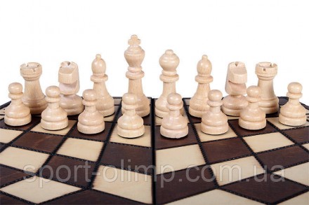 Тройные шахматы деревянные подарочные Тройка шахматная доска на троих 27,5 на 27. . фото 3