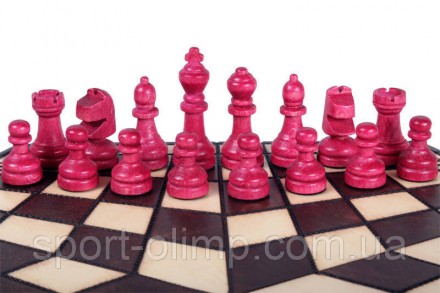 Тройные шахматы деревянные подарочные Тройка шахматная доска на троих 27,5 на 27. . фото 4
