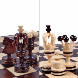 Шахматы деревянные Королевские сувенирные инкрустированные 49,5 на 49,5 см Натур. . фото 7