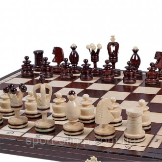 Шахматы деревянные Королевские сувенирные инкрустированные 49,5 на 49,5 см Натур. . фото 4