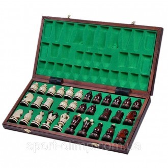 Шахматы деревянные Королевские сувенирные инкрустированные 49,5 на 49,5 см Натур. . фото 8