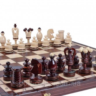 Шахматы деревянные Королевские сувенирные инкрустированные 49,5 на 49,5 см Натур. . фото 5