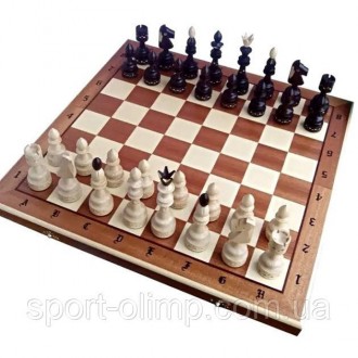 Шахматы MADON Индийские большие интарсия коричневый, бежевый, дерево 54х54см арт. . фото 2