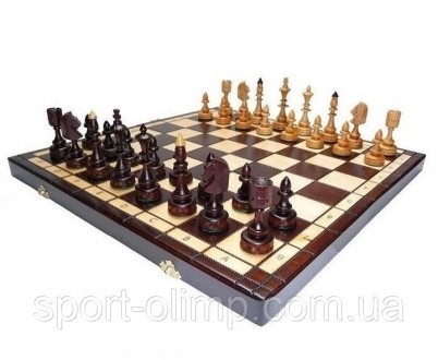Шахматы MADON Индийский средний коричневый, бежевый, дерево 46х46см арт 123
Уник. . фото 2