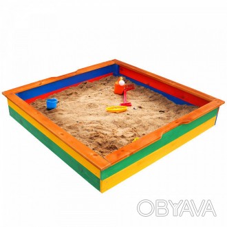
Детская деревянная цветная песочница ТМ Sportbaby, размер 0,23х1,45х1,45м
Описа. . фото 1