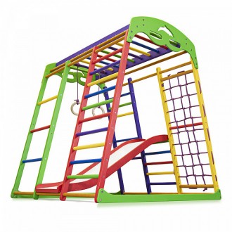 
Детская разноцветная игровая площадка с горкой «ЮнгаPlus 1» ТМ Spor. . фото 3
