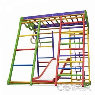 
Дитячий різнокольоровий ігровий майданчик з гіркою «ЮнгаPlus 1» ТМ . . фото 1