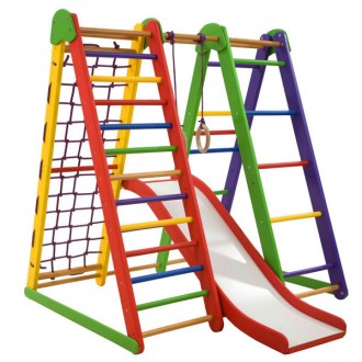 
Детская разноцветная игровая площадка с горкой «Эверест-4» ТМ Sport. . фото 4