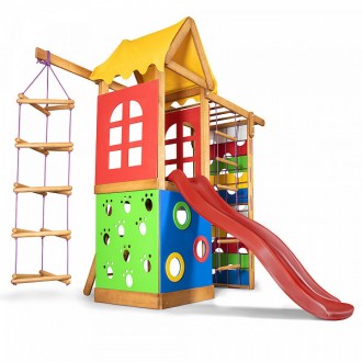 
Детский игровой комплекс с горкой, скалолазкой "Babyland-28" ТМ SportBaby, разм. . фото 2