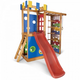 
Детский игровой комплекс с горкой "Babyland-16" ТМ SportBaby, размер 2,1х0.75х2. . фото 2