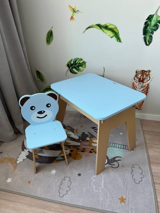 
Детский голубой столик с откидной столешницей и со стульчиком ТМ "МАСЯ"
Описани. . фото 7
