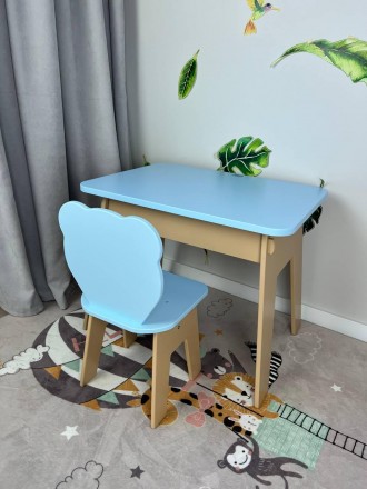 
Детский голубой столик с откидной столешницей и со стульчиком ТМ "МАСЯ"
Описани. . фото 8
