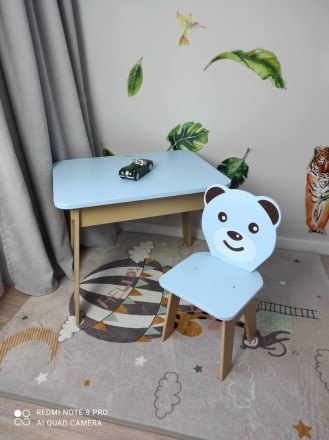 
Детский голубой столик с откидной столешницей и со стульчиком ТМ "МАСЯ"
Описани. . фото 2