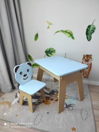
Детский голубой столик с откидной столешницей и со стульчиком ТМ "МАСЯ"
Описани. . фото 9