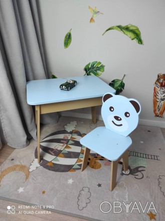 
Детский голубой столик с откидной столешницей и со стульчиком ТМ "МАСЯ"
Описани. . фото 1