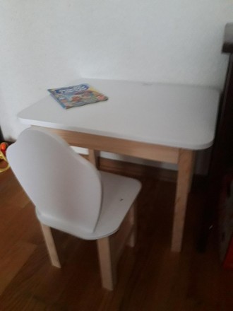 
Белый детский стол со стулом с декоративной спинкой
Описание
• Размер стол. . фото 4