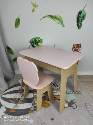 
Розовый детский стол со стулом "Pink Bear"
Описание
Размеры столика:
Ширина 45с. . фото 8