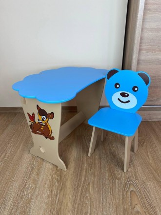 
Голубой детский стол-парта "Облако" со стулом фигурным
Описание
Размеры столика. . фото 9