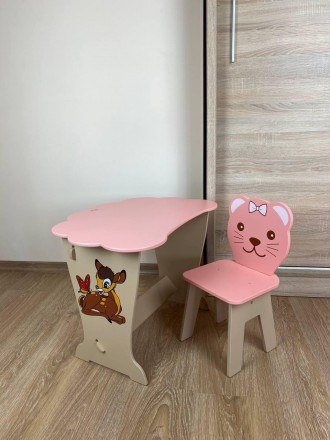 
Розовый детский стол-парта "Облако" со стулом фигурным
Описание
Размеры столика. . фото 10
