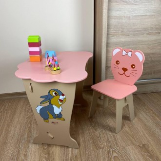
Розовый детский стол-парта "Облако" со стулом фигурным
Описание
Размеры столика. . фото 6