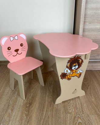 
Розовый детский стол-парта "Облако" со стулом фигурным
Описание
Размеры столика. . фото 7
