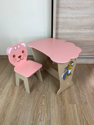 
Розовый детский стол-парта "Облако" со стулом фигурным
Описание
Размеры столика. . фото 8