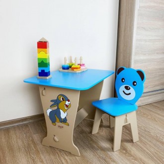 
Голубой детский стол-парта со стулом фигурным
Описание
Размеры столика:
Ширина . . фото 2