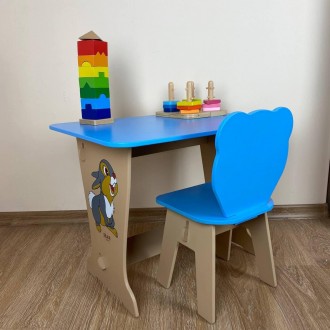 
Голубой детский стол-парта со стулом фигурным
Описание
Размеры столика:
Ширина . . фото 4