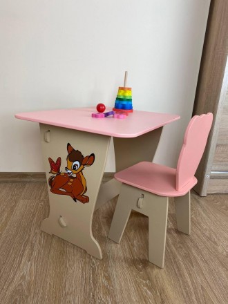 
Розовый детский стол-парта со стулом фигурным
Описание
Размеры столика:
Ширина . . фото 2