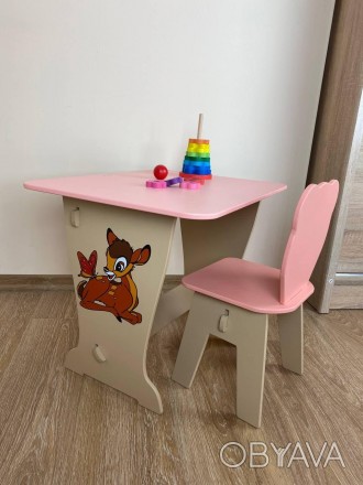 
Розовый детский стол-парта со стулом фигурным
Описание
Размеры столика:
Ширина . . фото 1