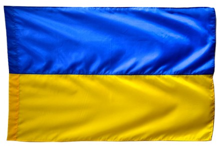 Прапор виготовлено з двох смуг однакового розміру з нейлону жовтого та синього к. . фото 2