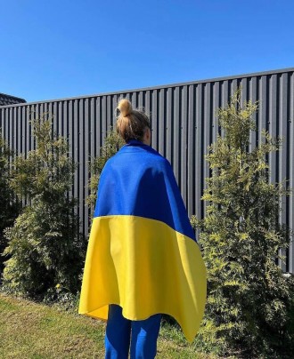 Прапор виготовлено з двох смуг однакового розміру з нейлону жовтого та синього к. . фото 6