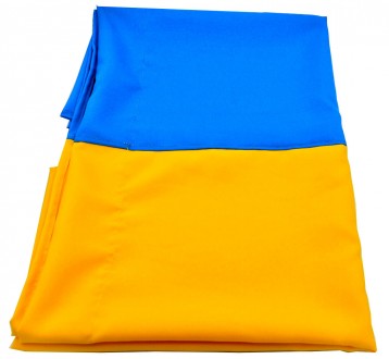 Прапор виготовлено з двох смуг однакового розміру з синтетичного габардину жовто. . фото 4