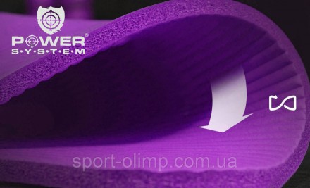 Коврик для йоги и фитнеса Power System PS-4017 NBR Fitness Yoga Mat Plus Purple . . фото 11