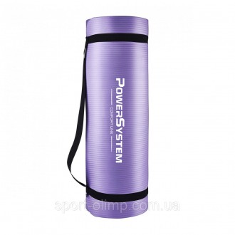 Коврик для йоги и фитнеса Power System PS-4017 NBR Fitness Yoga Mat Plus Purple . . фото 4