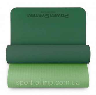 Килимок для йоги та фітнесу Power System PS-4060 TPE Yoga Mat Premium Green (183. . фото 3