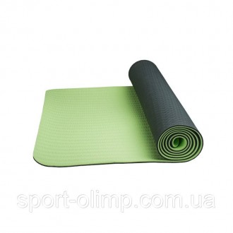 Килимок для йоги та фітнесу Power System PS-4060 TPE Yoga Mat Premium Green (183. . фото 4